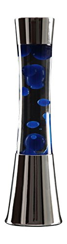 Reality Leuchten Lavalampe Metall blau Glas 41cm klar 35W Design - 1
